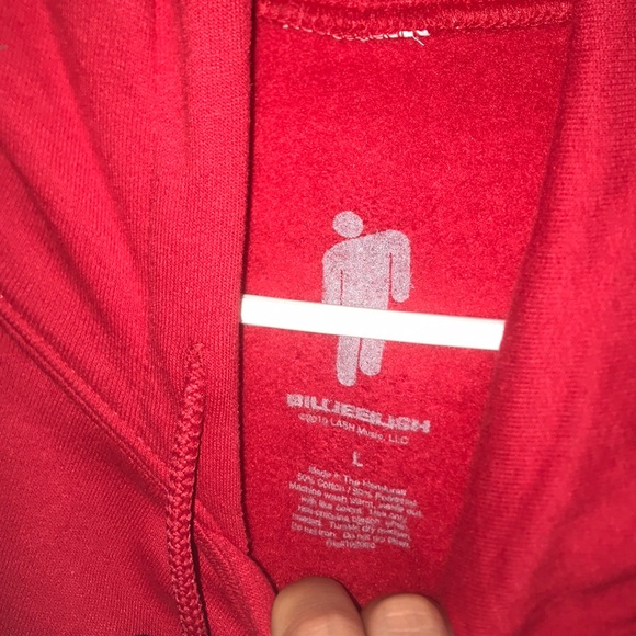 Red Billie eilish hoodie merch - Picture 4 of 6